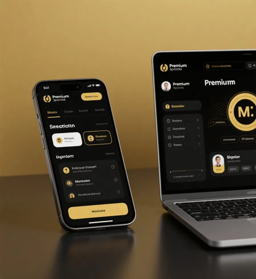 高级会员注册与赛事服务界面展示